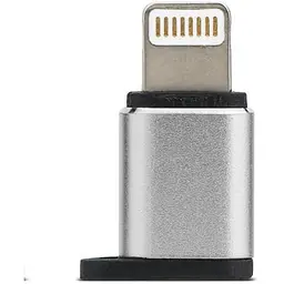 Адаптер Remax Visual micro USB - Lightning (F/M) Серебристый (RA-USB2-СЕРЕБРИСТЫЙ)
