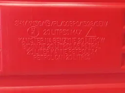 Каністра 20л Для Нафти Продуктів Щільна з лійкою Червона (Гост HDPE-02) - мініатюра 10