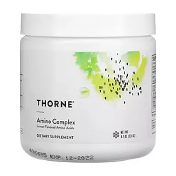 Амінокислота Thorne Research Комплекс амінокислот, смак лимону, Amino Complex, 231 г (THR-00366)