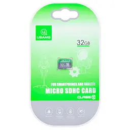 Карта пам'яті Usams US-ZB094 (TF High Speed Card) microSDHC Class 10 - 32GB без адаптера Green - мініатюра 2