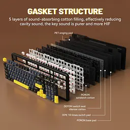 Клавіатура Attack Shark X98 RGB Linear Strawberry Switch Starry Black (AS-6972792471976-SB-UA) [166780] - мініатюра 6
