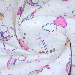 Дитяча постільна білизна в ліжечко LOLLIPOPS CS5, фуксія (LollipopsRainbow_68Sky_140) - мініатюра 10