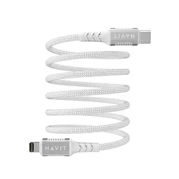 Кабель Havit CB6298 PD30W USB-C - Lightning 1 м білий (HV-CB6298-WH) - мініатюра 2