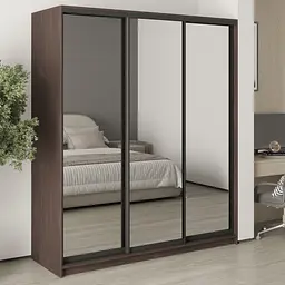 Шафа-купе тридверна MebelStar Уні BG 3 Дзеркала 180x60x210 см Дуб рістрето (MBS-8163)