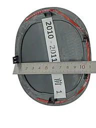 Емблема решітки Mazda 3 (2010-2011р) чорна+хром 141х111 мм під склом (на напрямних) - мініатюра 3