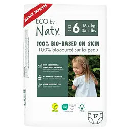 Еко підгузки розмір 6. 16+ кг., 17 шт ECO BY NATY