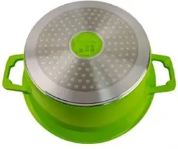 Каструля Barton Steel BS 4024 24 см 3,8 л green - мініатюра 4