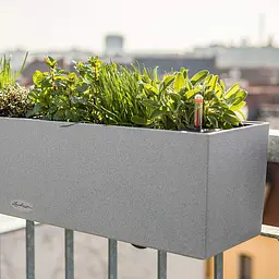 Вазон Lechuza Balconera Stone, 12 л, кварцовий білий (15667) - мініатюра 4
