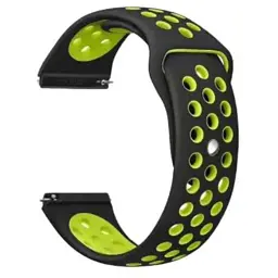 Ремінець BeCover Nike Style для Xiaomi Amazfit Bip/Bip Lite/Bip S Lite/GTR 42mm/GTS/TicWatch S2/TicWatch E Black-Yellow (705706) - мініатюра 2