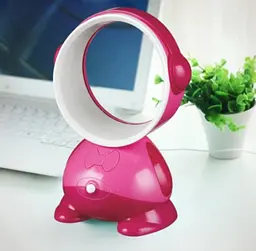 Настільний портативний міні вентилятор USB Bladeless Fan MX-483 Рожевий - мініатюра 2
