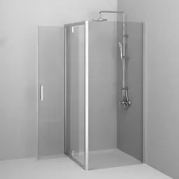 Душова кабіна AM.PM Gem Square Pivot 90x90 см без піддону хром матовий W90UG-404-9090-MT - мініатюра 7