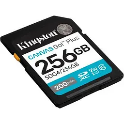 Карта пам'яті Kingston 256GB SDXC сlass 10 UHS-I U3 V30 Canvas Go Plus G4 (SDG4/256GB) - мініатюра 2