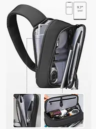 Чоловіча сумка через плече Mark Ryden MR8893 із USB-портами, Чорний - мініатюра 6