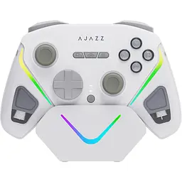Бездротовий геймпад Ajazz GP100S RGB із зарядною станцією білий (GP100S-W)