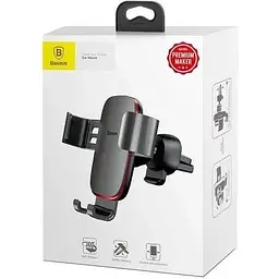 Автотримач Baseus Metal Age Gravity Car Mount SUYL-D0G темно-сірий - мініатюра 2