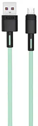 USB Кабель XO NB-Q166 MicroUSB 5A 1.0m Зелений