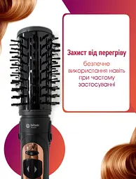 Фен щітка з обертанням Bitek Professional Hot AIR BRUSH фен для волосся, фен-щітка браш для об'єму, браш для волосся 1000 Вт - мініатюра 9