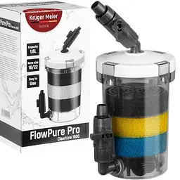 Зовнішній префільтр для акваріума Kruger Meier FlowPure Pro 1600 (16/22 мм) - 1.6 л - мініатюра 1