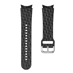 Ремінець для Samsung Galaxy Watch 6 - чорний ширина кріплення 20мм силікон Watchbands Diamond (W28-2WB695511196) - мініатюра 3