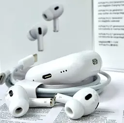 Навушники бездротові Foxconn AirPods Pro 2 (ANC) USB-C 1 до 1 білі - мініатюра 2