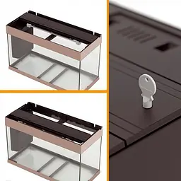 Акваріум Ferplast DUBAI 80 MELODIA GREY 81 x 36 x h 51 cm - 125 L - мініатюра 5
