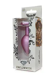 Анальна пробка - Jewellery Pearl Pink Plug Clear M - мініатюра 7