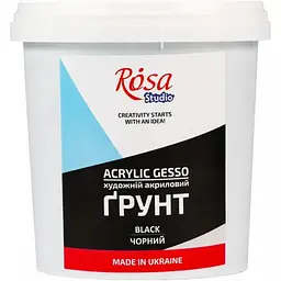 Грунт акриловий Rosa художній чорний 500мл