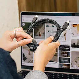 Кабель USB-C to USB-C/Lightning Native Union Belt Cable Duo Pro 240W Cosmos Black 2.4 м (BELT-PROCCL-COS-NP) - мініатюра 3