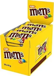 Упаковка драже M&M's з арахісом 24 шт x 45 г