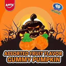 Жувальні цукерки Amos Halloween Gummy Pumpkin 240 г - мініатюра 4