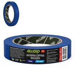 Alloid Pro. Стрічка малярська фасадна синя 18мм х 40м, 140мкм