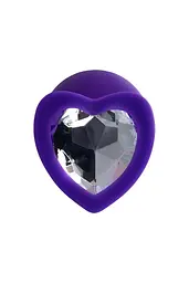 Анальна пробка ToDo Anal Plug Diamond Heart 8 см (фіолетовий) - мініатюра 3