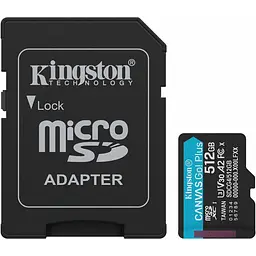Карта пам'яті Kingston microSDXC Canvas Go! Plus 512GB Class 10 UHS-I U3 V30 A2 + SD адаптер (SDCG4/512GB) [139172] - мініатюра 2