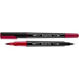 Маркер акварельний Santi Brush Pen SW-06 вишневий двосторонній 6 шт. (391006)