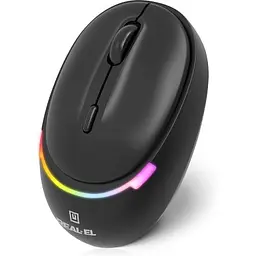 Комп'ютерна мишка Real-El RM-440W Wireless/Bluetooth Black (EL123200045) - мініатюра 2