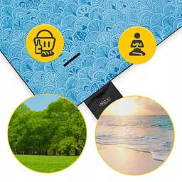 Килимок для пікніка та кемпінгу 4FIZJO 200 x 200 см складаний 4FJ0624 (P-5905973400947) - мініатюра 7