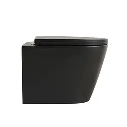 Унітаз підвісний Mixxus Premium Bevel-0304-T1 Black 480x360x360 мм сист. змиву Tornado 1.0 MP6677, Чорний матовий - мініатюра 10