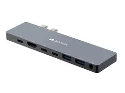 Док-станція для ноутбука Canyon Docking Station with 8 port, 1*Type C PD100W+2*Type-C (CNS-TDS08DG) - мініатюра 3
