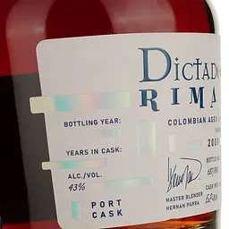 Ром Dictador Rima Port Finish 2000 44% 0.7 л - мініатюра 5