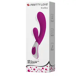 Вібратор-кролик Lybaile Pretty Love Colby Vibrator Силіконовий, 21.5х3.5 см - мініатюра 10