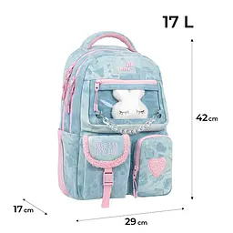 Рюкзак для старшої школи Kite Education teens 2587M Classy&Sassy Блакитний (K26-2587M-3) - мініатюра 3