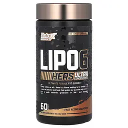 Комплексні жироспалювачі Lipo-6 Hers Ultra Concentrate 60 капсул (USA) Nutrex vit0005596