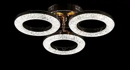 Люстра стельова LED Splendid Ray LT8003/3, 80W, золото, білий, сучасний стиль з пультом, димер - мініатюра 2