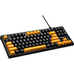 Клавіатура Aula Wind F3032 Mechanical KRGD Brown EN/UA Black + 21 Yellow keys [6948391201740] [90993] - мініатюра 3