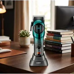 Акумуляторна машинка для стриження волосся, 2000 мА·год, від USB, VGR V-166 Зелена - мініатюра 3