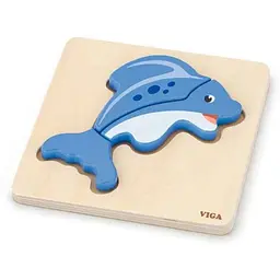 Дерев'яний мініпазл Viga Toys Рибка (59934)