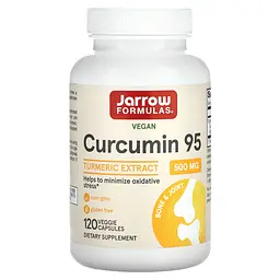 Куркумін, Curcumin 95, 500 мг, 120 капсул Jarrow Formulas vit0001631