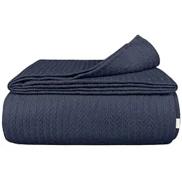 Плед покривало Cosas Navy Knitted Braid 240х260 см косичка (Blanket_65-1Navy_KnittedBraid_240x260)