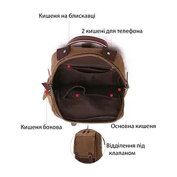 Сумка Vintage На одне плече Коричнева (20142) - мініатюра 5