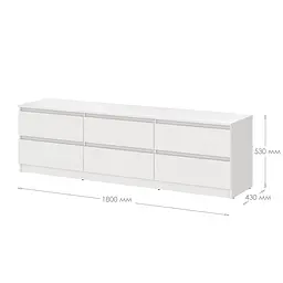 Тумба під телевізор MebelStar Нео 6Ш 180x43x53 см Кашемір (MBS-1292) - мініатюра 4